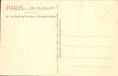 VINTAGE POSTCARD Paris While Strolling the Palate of Trocadero