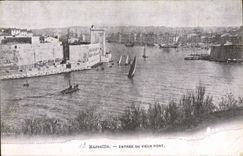 CPA Marseille Entree Du Vieux Port