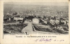 CPA Marseille Vue Generale Prise de Notre Dame De la Garde