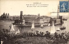 CPA Marseille Le Fort Saint Jean La Cathedrale
