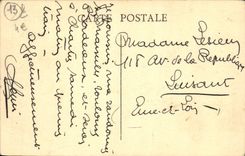 POSTAL Marsella de la VENDIMIA el monumento de la cornisa de melenudo del este y de las islas