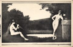 VINTAGE POSTCARD Palate of Beautiful arts of the Town of Paris Egloque Henner