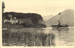 CPA Lac Annecy Le Lac A Menthon Bateau