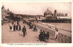CPA Nice La Promenade des Anglais et le Palais de la Jetee