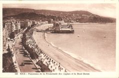 Panorama de la POSTAL de la VENDIMIA Niza de la caminata del inglés y del montaje del boro