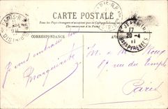 VINTAGE POSTCARD Holy Jean De Luz Sunset Boat