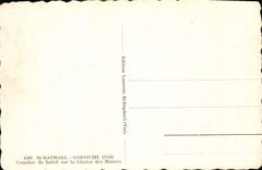 CPA St Raphael Corniche D'Or Coucher de Soleil Sur la Chaine des Maures