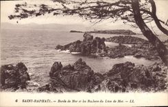 CPA Saint Raphael Bords de Mer et les Rochers du Lion de Mer