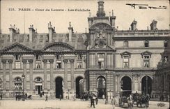 CPA Tour Paris Cour du Louvre Les guichets