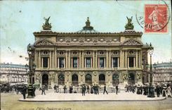 VINTAGE POSTCARD Turn Paris Theater of the Opera