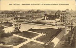 CPA Paris Panorama du Louvre les Nouveaux jardins du Carrousel