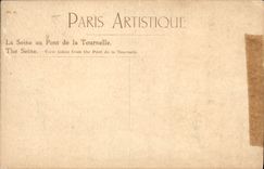 VINTAGE POSTCARD Paris the Seine with the bridge of the Small tower