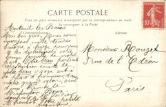 VINTAGE POSTCARD Versailles Large Water Basin of Latone and green carpet