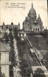 CPA Paris Sacre Coeur Funiculaire et reservoir de Montmartre 