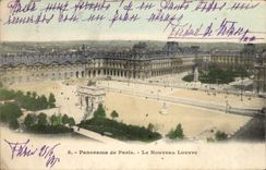 CPA Paris Panorama de Paris Le nouveau Louvre 