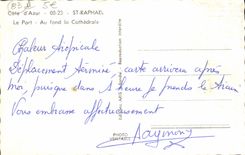 CPA Saint Raphael Le Port Au Fond la Cathedrale Bateaux