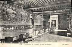 POSTAL Pau interior de la VENDIMIA del comedor del castillo