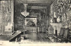 La POSTAL Pau Interieur de la VENDIMIA del cuarto del castillo tiene que dormir del d Albret de Jeanne