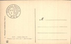 POSTAL Pau de la VENDIMIA el cuarto Louis XIV de Enrique IV del castillo conocido como EL Kader de Abd