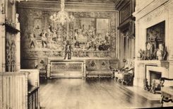 Sitio de Enrique IV del castillo de Pau de la POSTAL de la VENDIMIA del recuerdo conocido como Enrique D Albret