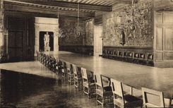 Comedor de Enrique IV del castillo de Pau de la POSTAL de la VENDIMIA y reglas de Enrique IV