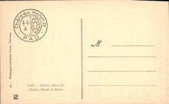 POSTAL Pau de la VENDIMIA el castillo del ataque frontal de la subsistencia de Enrique IV y entrado