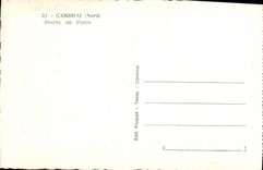 CPA Cambrai Porte De Paris