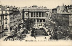 CPA Marseille La Bourse et les jardins