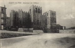 CPA Saint Victor Exterieur de L'Abbaye