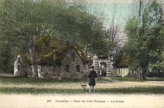 VINTAGE POSTCARD Palate Of Versailles Park of Small Trianon the farm