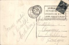 VINTAGE POSTCARD Palate Of Versailles the Room of Louis XIV