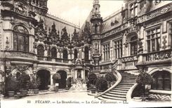 VINTAGE POSTCARD Fecamp Benedictine Main courtyard