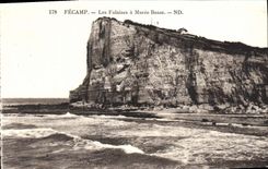 VINTAGE POSTCARD Fecamp the Cliffs has Low tide