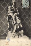 VINTAGE POSTCARD Paris Notre Dame Church the Virgin and the Child by Bouchardon