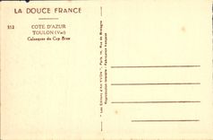 VINTAGE POSTCARD Toulon Creeks of the Brown Cape