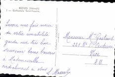 MODERN CARD Beziers the Cathedral Saint Nazaire