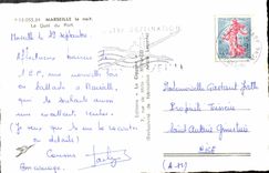 CPM Marseille La Nuit Le Quai du Port