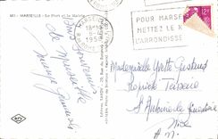 CPM Marseille Le Port et la Mairie Bateaux