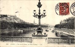 CPA Lyon Vue Sur la Saone au Pont d'Amay