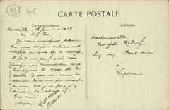 Opinión panorámica de Marsella de la POSTAL de la VENDIMIA del puerto de Joliette