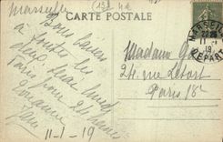 CPA Marseille Sortie Du Port Et La Cathedrale