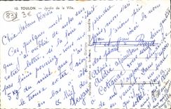 MODERN CARD Toulon Garden Of the City