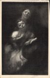 VINTAGE POSTCARD Palate Of Beautiful arts Of the Town Of Paris Mother and her child Career