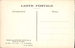 VINTAGE POSTCARD Palate Of Beautiful arts Of the Town Of Paris Mother and her child Career