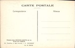 VINTAGE POSTCARD Palate Of Beautiful arts Of the Town Of Paris Proudhon and his/her children Billhook