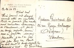 VINTAGE POSTCARD Paris Grands Boulevards And the Gate Denis Saint