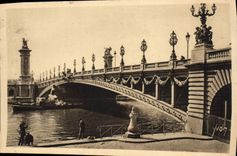 CPA Paris Pont Alexandre III Bateau