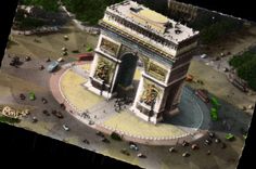 CPM Paris L'Arc De Triomphe Vue Aerienne