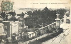 VINTAGE POSTCARD Toulon Mourillon Zoological gardens