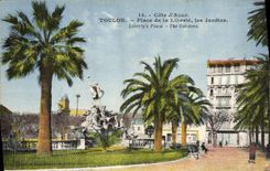 CPA Toulon Place De La Liberte Les Jardins
